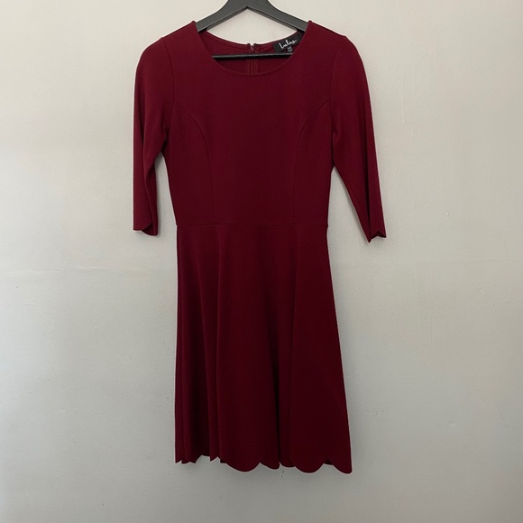 Lulus Cumulonimbus Clouds Magenta Half Sleeve Skater Mini Dress - Picture 1 of 3